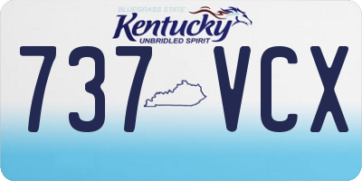 KY license plate 737VCX
