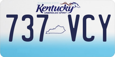 KY license plate 737VCY