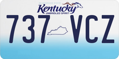 KY license plate 737VCZ