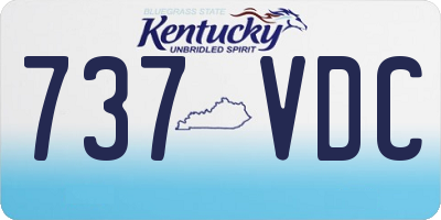 KY license plate 737VDC