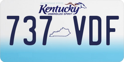 KY license plate 737VDF