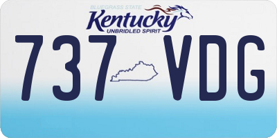 KY license plate 737VDG