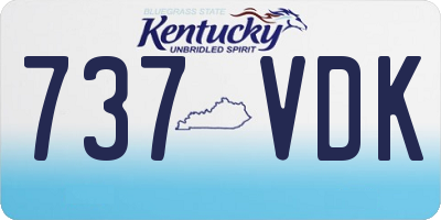 KY license plate 737VDK