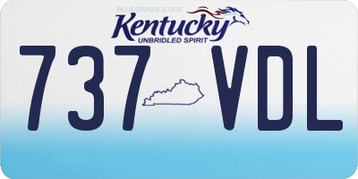 KY license plate 737VDL
