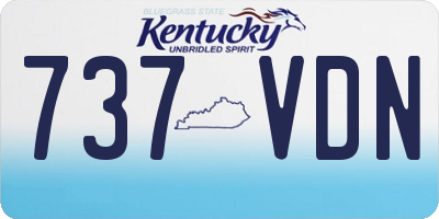 KY license plate 737VDN