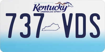 KY license plate 737VDS