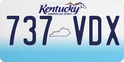 KY license plate 737VDX