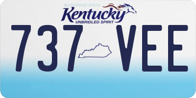 KY license plate 737VEE