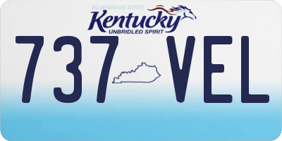 KY license plate 737VEL
