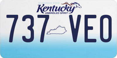 KY license plate 737VEO