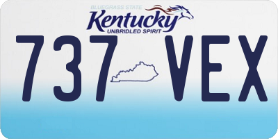 KY license plate 737VEX