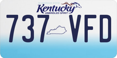 KY license plate 737VFD