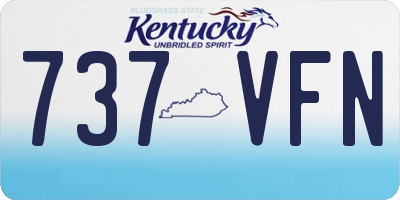 KY license plate 737VFN