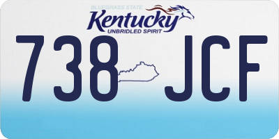 KY license plate 738JCF