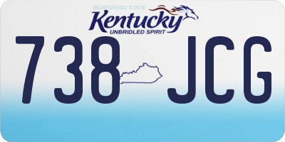 KY license plate 738JCG