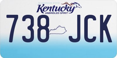 KY license plate 738JCK