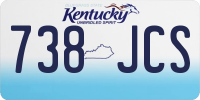 KY license plate 738JCS