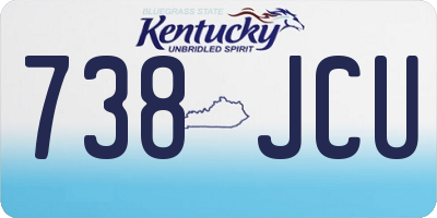KY license plate 738JCU