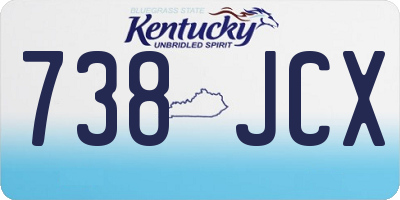 KY license plate 738JCX