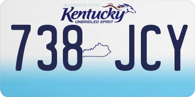 KY license plate 738JCY
