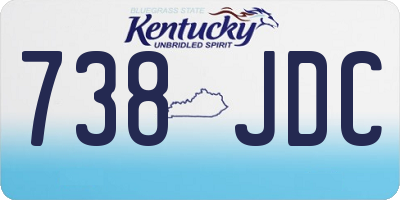KY license plate 738JDC