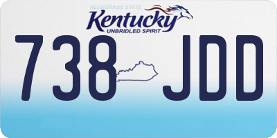 KY license plate 738JDD