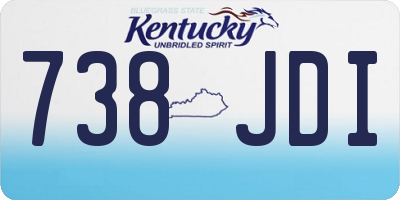 KY license plate 738JDI