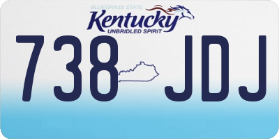 KY license plate 738JDJ