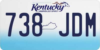 KY license plate 738JDM