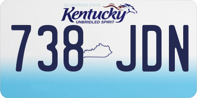 KY license plate 738JDN