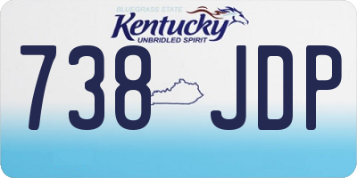 KY license plate 738JDP