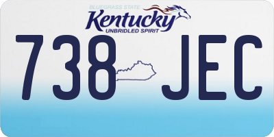 KY license plate 738JEC