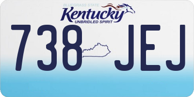 KY license plate 738JEJ