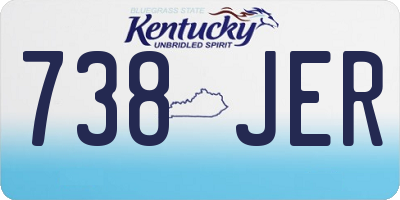 KY license plate 738JER