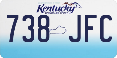 KY license plate 738JFC