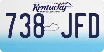 KY license plate 738JFD