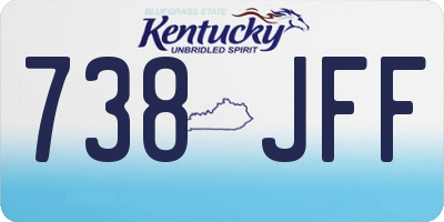 KY license plate 738JFF