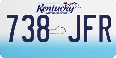 KY license plate 738JFR