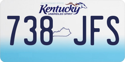 KY license plate 738JFS