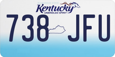 KY license plate 738JFU