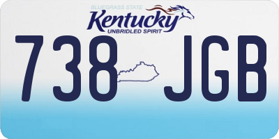 KY license plate 738JGB