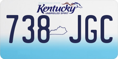 KY license plate 738JGC