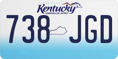 KY license plate 738JGD