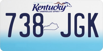 KY license plate 738JGK