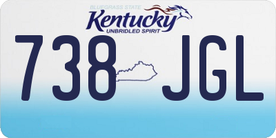 KY license plate 738JGL