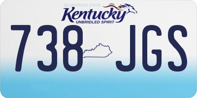 KY license plate 738JGS