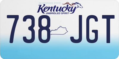 KY license plate 738JGT