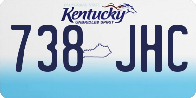 KY license plate 738JHC