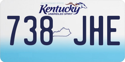 KY license plate 738JHE