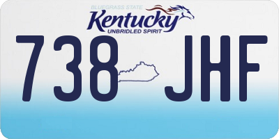 KY license plate 738JHF